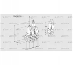 VCS1T20N/20N05NLQGR/PPPP/PPBS (88106848) Сдвоенный газовый клапан Kromschroder