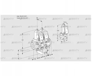 VCH1T20N/15N05NHAVQGR/PPMM/PPBS (88105237) Клапан с регулятором расхода Kromschroder