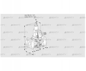 VAS240F/LWSR (88004880) Газовый клапан Kromschroder