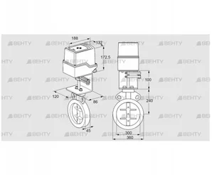 IDR300Z03D100AS/50-60W30E (88302495) Дроссельная заслонка Kromschroder