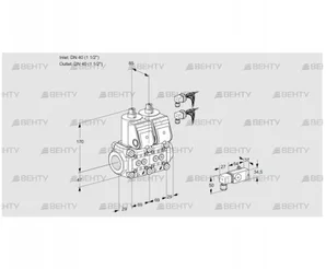 VCS2E40R/40R05NNKR6/2-PP/PPPP (88100916) Сдвоенный газовый клапан Kromschroder