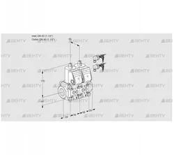 VCS2E40R/40R05NNQR6/PPPP/PPPP (88105502) Сдвоенный газовый клапан Kromschroder