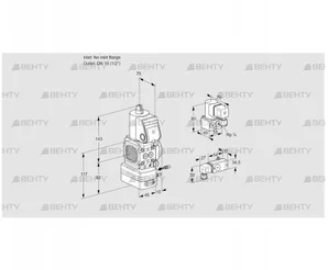 VAG1-/15R/NWBE (88005504) Газовый клапан с регулятором соотношения Kromschroder