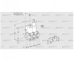 VCS3E65R/65R05NLWL/PPPP/-2PP (88105541) Сдвоенный газовый клапан Kromschroder