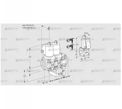 VCG2E50R/50R05NGEVWSL7/PPBS/PPPP (88101010) Клапан с регулятором соотношения Kromschroder