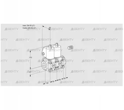 VCS2E50R/50R05NNWL/PPPP/PPPP (88106006) Сдвоенный газовый клапан Kromschroder