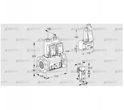 VCS7T80A05NNWSRE/3-P4/PPB- (88204428) Сдвоенный газовый клапан Kromschroder