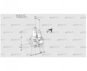 VAS1E15R/15R05NVWGR/PP/PP (88104533) Газовый клапан Kromschroder