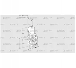 VAG2T40N/NQSLAA (88029878) Газовый клапан с регулятором соотношения Kromschroder