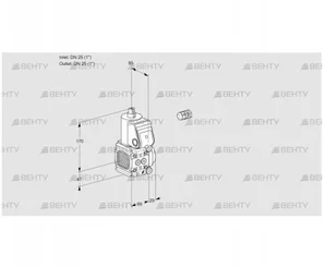 VAS2E25R/25R05FNWR/PP/PP (88102429) Газовый клапан Kromschroder