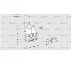 VCS1E25R/25R05LNWL/PPPP/4-PP (88103710) Сдвоенный газовый клапан Kromschroder