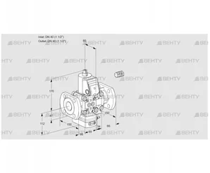 VAD2E40F/40F05D-100VWR/PP/PP (88102135) Газовый клапан с регулятором давления Kromschroder