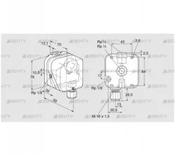 DG 6UG-3K2 (84447277) Датчик-реле давления газа Kromschroder