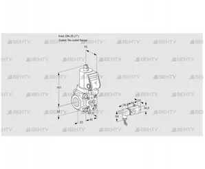 VAS1T25/-N/NQSR (88011259) Газовый клапан Kromschroder