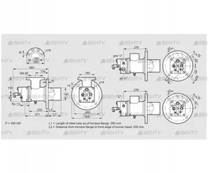 BIO 140KGL-250/235-(69E)E (84199229) Газовая горелка Kromschroder