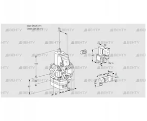 VAG1E25R/25R05GEVWR/3-/ZY (88107791) Газовый клапан с регулятором соотношения Kromschroder