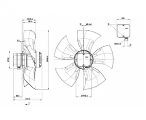 Осевой вентилятор ebmpapst A4D450AO1004