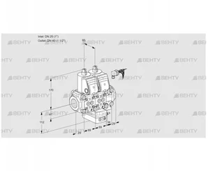 VCH2E25R/40R05NHEVWR3/PPPP/PPPP (88105581) Клапан с регулятором расхода Kromschroder