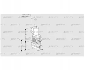 VAD1T-/25N/NKSL-50A (88031422) Газовый клапан с регулятором давления Kromschroder