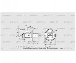 BIOA 65RM-350/335-(71)D (84022547) Газовая горелка Kromschroder