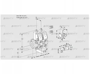 VCG1E15R/15R05NGEWR3/2-PP/PPBY (88103181) Клапан с регулятором соотношения Kromschroder