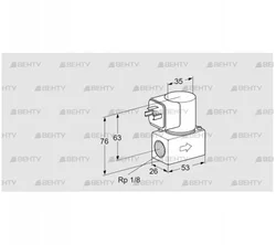 VG 6R05T6 (85230010) Запорный газовый клапан Kromschroder