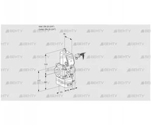 VAD120R/NW-50A (88031320) Газовый клапан с регулятором давления Kromschroder