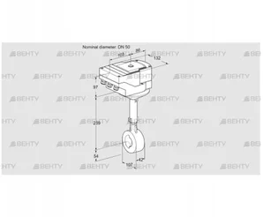 IBHS50Z01A/40A3D (88301130) Дроссельная заслонка Kromschroder