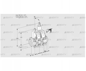 VCS2E32R/32R05NLVWR/PPPP/PPPP (88106964) Сдвоенный газовый клапан Kromschroder