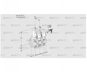 VCS3E50R/50R05NNWSR8/PPPP/PPPP (88104384) Сдвоенный газовый клапан Kromschroder