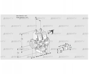 VCH2E40R/40R05NHEVWR/-3PP/PPPP (88105847) Клапан с регулятором расхода Kromschroder