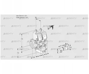 VCG2E40R/40R05NGKWR/PPPP/2-PP (88107437) Клапан с регулятором соотношения Kromschroder