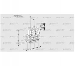 VCS1E10R/10R05NNWR6/PPPP/PPPP (88100069) Сдвоенный газовый клапан Kromschroder