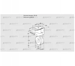 IBG80/50W05/20-30Q3E (88302403) Дроссельная заслонка Kromschroder