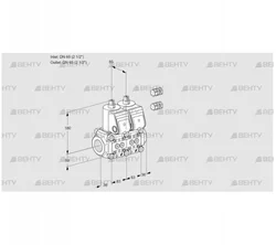 VCS3E65R/65R05NNWR3/PPPP/PPPP (88104002) Сдвоенный газовый клапан Kromschroder